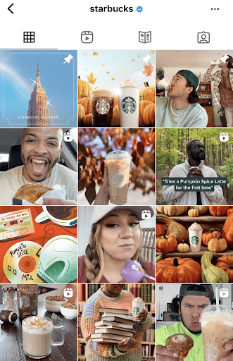 Starbucks Instagram posts