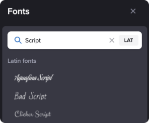 Fonts script